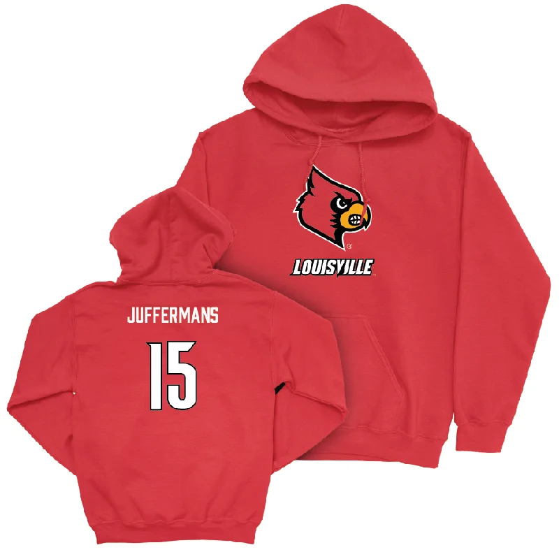 Red Women's Basketball Louie Hoodie - Isla Juffermans Hoodie with Toggle Buttons Decorative Unique Red Women's Basketball Louie Hoodie - Isla Juffermans Hoodie with Toggle Buttons Decorative Unique