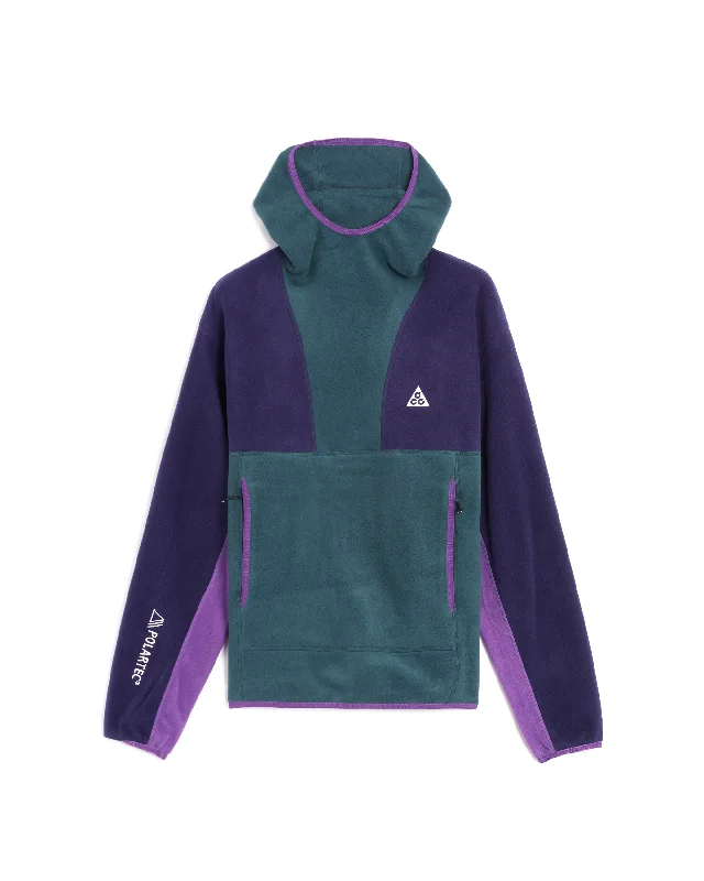 Wolftree Pullover Hoodie - Deep Jungle / Purple Ink / Summit White Hoodie with Rolled Sleeves Casual Relaxed Wolftree Pullover Hoodie - Deep Jungle / Purple Ink / Summit White Hoodie with Rolled Sleeves Casual Relaxed