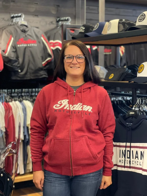 Indian Motorcycle Women's USA Flag Hoodie, Red | 2864949 Hoodie with Set-In Sleeves Structured Classic Indian Motorcycle Women's USA Flag Hoodie, Red | 2864949 Hoodie with Set-In Sleeves Structured Classic