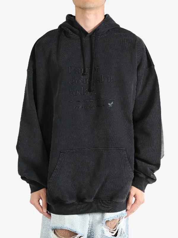 VETEMENTS - Unisex Not Doing Shit Today Hoodie Hoodie with Tie-Dye Psychedelic Retro VETEMENTS - Unisex Not Doing Shit Today Hoodie Hoodie with Tie-Dye Psychedelic Retro