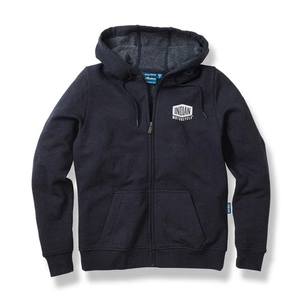 Indian Motorcycle Women's 1901 Hoodie, Navy | 2861664 Hoodie with Cropped Fit Short Trendy Indian Motorcycle Women's 1901 Hoodie, Navy | 2861664 Hoodie with Cropped Fit Short Trendy