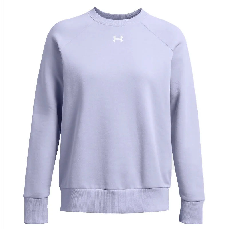 Under Armour Rival Fleece Crew Sweatshirt - Womens - Celeste/White Hoodie with Patch Decorative Personalized Under Armour Rival Fleece Crew Sweatshirt - Womens - Celeste/White Hoodie with Patch Decorative Personalized
