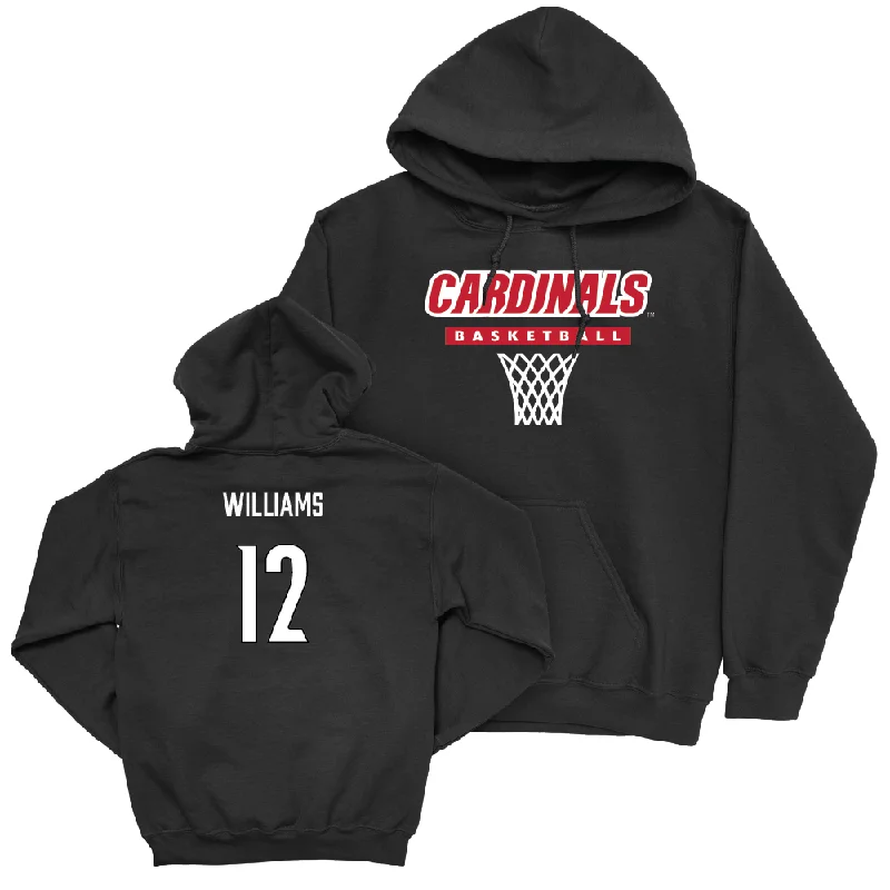 Women's Basketball Black Hardwood Hoodie - Ja'Leah Williams Hoodie with Hem Fringe Bohemian Relaxed Women's Basketball Black Hardwood Hoodie - Ja'Leah Williams Hoodie with Hem Fringe Bohemian Relaxed