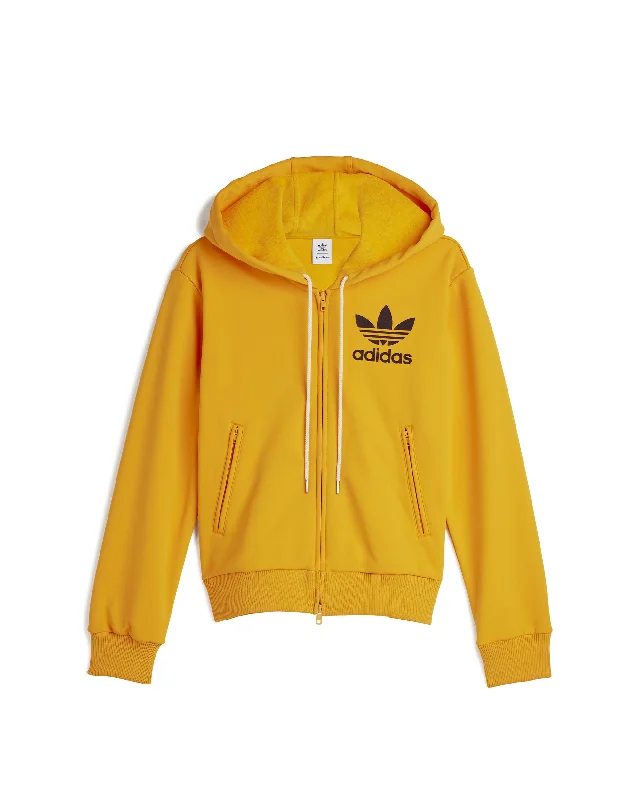 Wales Bonner Track Hoodie - Eqt Orange Hoodie with Drawstring Waist Adjustable Fitted Wales Bonner Track Hoodie - Eqt Orange Hoodie with Drawstring Waist Adjustable Fitted