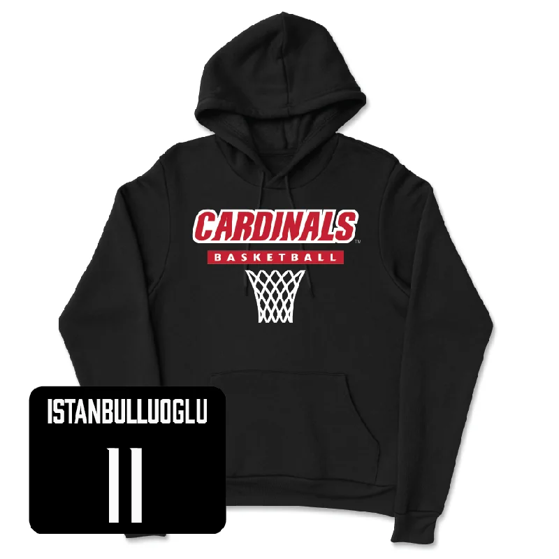 Women's Basketball Black Hardwood Hoodie - Elif Istanbulluoglu Hoodie with Hem Raw Edge Edgy Unfinished Women's Basketball Black Hardwood Hoodie - Elif Istanbulluoglu Hoodie with Hem Raw Edge Edgy Unfinished