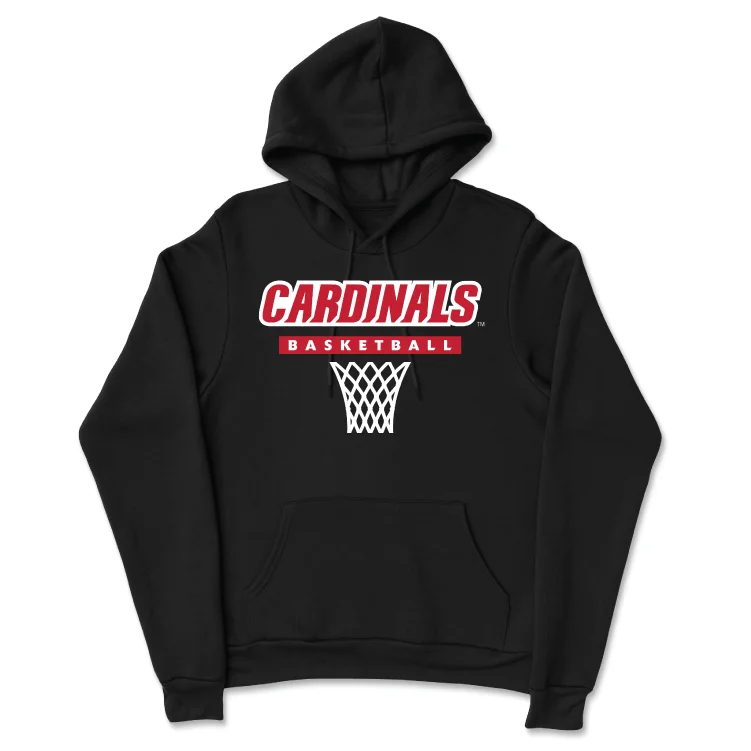 Women's Basketball Black Hardwood Hoodie - Nyla Harris Hoodie with Hem Frayed Vintage Worn Women's Basketball Black Hardwood Hoodie - Nyla Harris Hoodie with Hem Frayed Vintage Worn