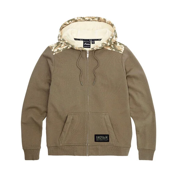 Indian Motorcycle Women's Stencil Block Icon Hoodie, Khaki | 2862977 Hoodie with Rolled Sleeves Casual Relaxed Indian Motorcycle Women's Stencil Block Icon Hoodie, Khaki | 2862977 Hoodie with Rolled Sleeves Casual Relaxed