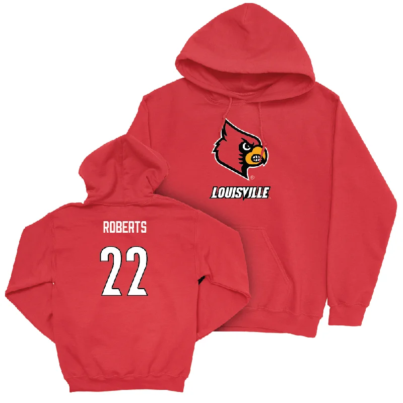Red Women's Basketball Louie Hoodie - Tajianna Roberts Hoodie with High-Low Hem Asymmetrical Trendy Red Women's Basketball Louie Hoodie - Tajianna Roberts Hoodie with High-Low Hem Asymmetrical Trendy