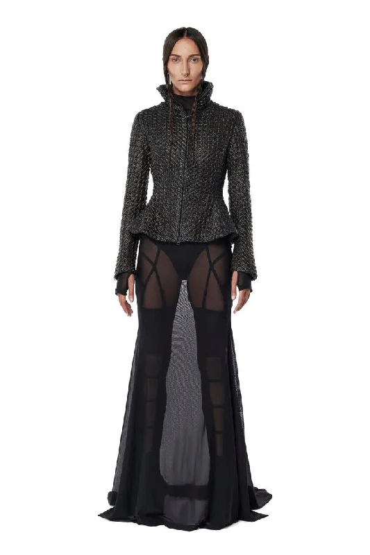 INANNA WOMEN'S LEATEHR JACKET One-Shoulder Jacket Off-the-Shoulder Jacket Asymmetrical Jacket INANNA WOMEN'S LEATEHR JACKET One-Shoulder Jacket Off-the-Shoulder Jacket Asymmetrical Jacket