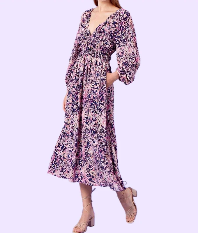 Lauren Dress In Marble Splatter