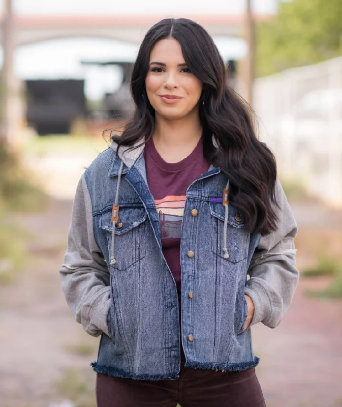 Women's STS Cassie Jo Denim Knit Sleeve Jacket Nylon Jacket Polyester Jacket Spandex Jacket Women's STS Cassie Jo Denim Knit Sleeve Jacket Nylon Jacket Polyester Jacket Spandex Jacket