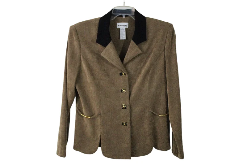 Perceptions By Irene B. Brown Jacket | 12 Snapped Jacket Toggled Jacket Drawstring Jacket Perceptions By Irene B. Brown Jacket | 12 Snapped Jacket Toggled Jacket Drawstring Jacket
