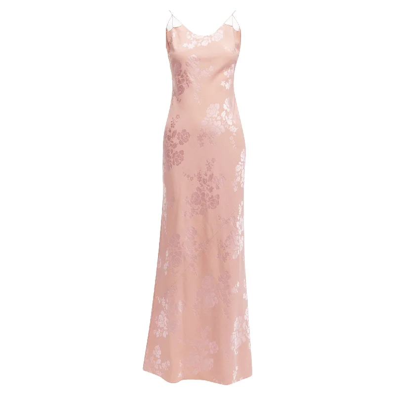 Christian Dior Galliano oriental floral jacquard dress