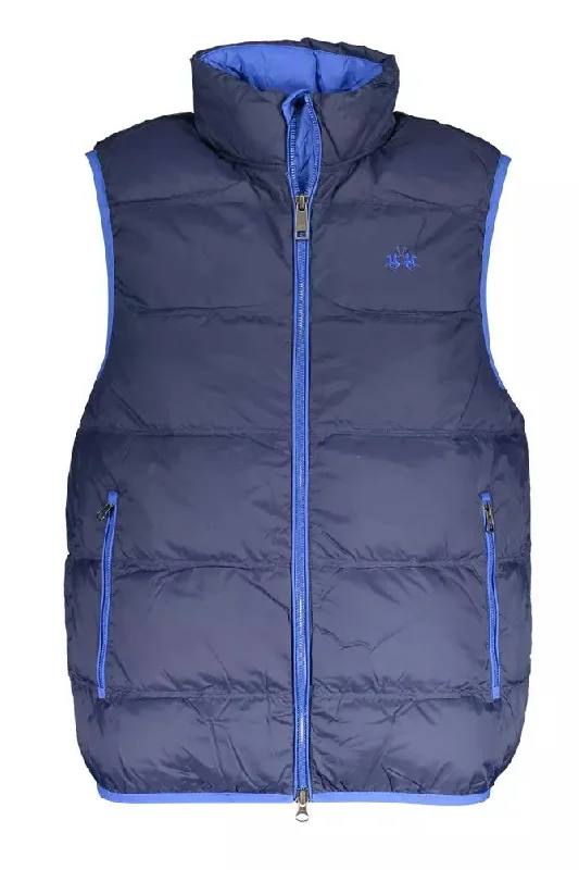 Blue Polyamide Men Jacket Notch Collar Jacket Peter Pan Collar Jacket Cowl Neck Jacket Blue Polyamide Men Jacket Notch Collar Jacket Peter Pan Collar Jacket Cowl Neck Jacket