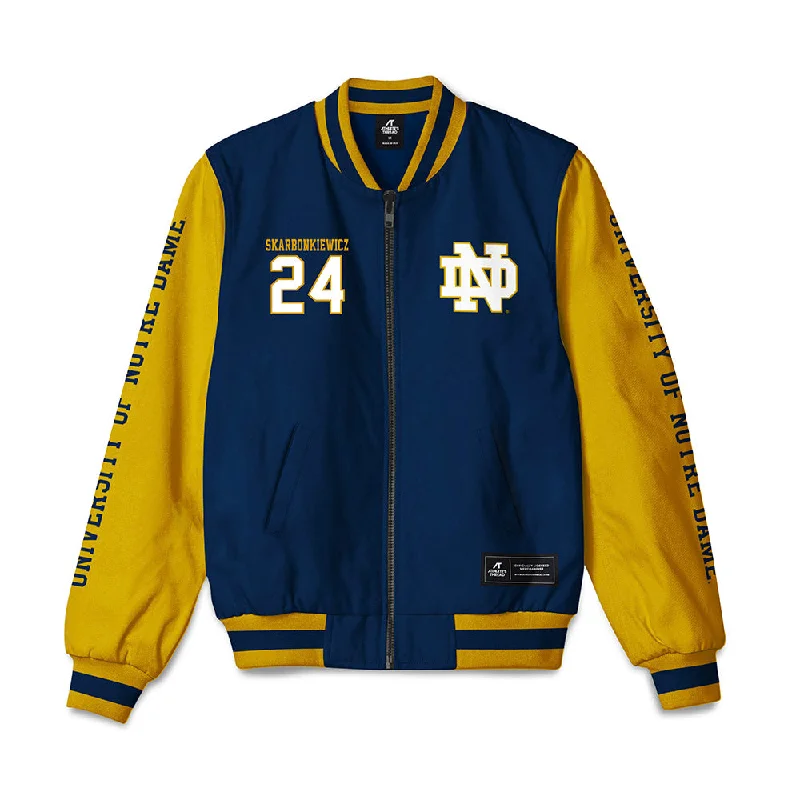 Notre Dame - NCAA Women's Fencing : Magda Skarbonkiewicz - Bomber Jacket Insulated Jacket Fitted Jacket Loose Jacket Notre Dame - NCAA Women's Fencing : Magda Skarbonkiewicz - Bomber Jacket Insulated Jacket Fitted Jacket Loose Jacket