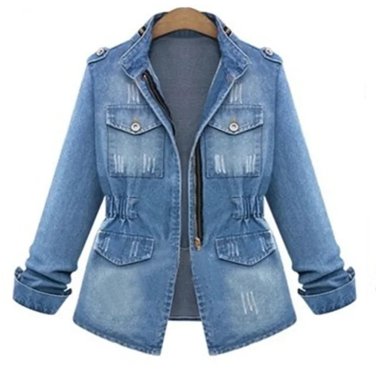 Christmas Europe and The United States Ladies Denim Jacket Skinny Denim Jacket Women Winter Clothes Female Wool Jacket Cashmere Jacket Tweed Jacket Christmas Europe and The United States Ladies Denim Jacket Skinny Denim Jacket Women Winter Clothes Female Wool Jacket Cashmere Jacket Tweed Jacket