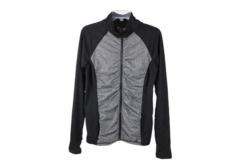 Exertek Black Athletic Jacket | S Zippered Front Buttoned Front Snap Front
