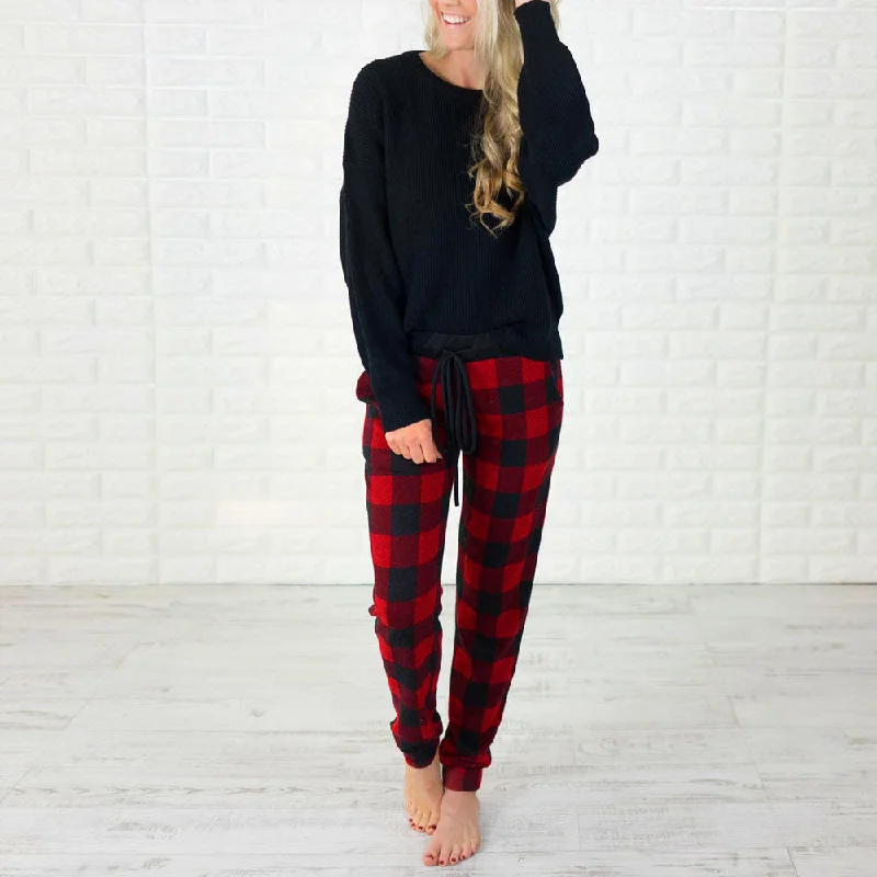 Women Pencil Casual Plaid Skinny Pants High Waist Trousers Party Pants Trousers cozy comfortable Women Pencil Casual Plaid Skinny Pants High Waist Trousers Party Pants Trousers cozy comfortable