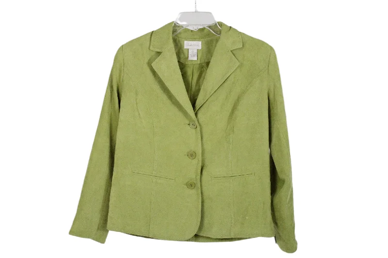 Studio Works Sage Green Suede Blazer Jacket | 8 Cotton Fabric Linen Fabric Terry Fabric Studio Works Sage Green Suede Blazer Jacket | 8 Cotton Fabric Linen Fabric Terry Fabric