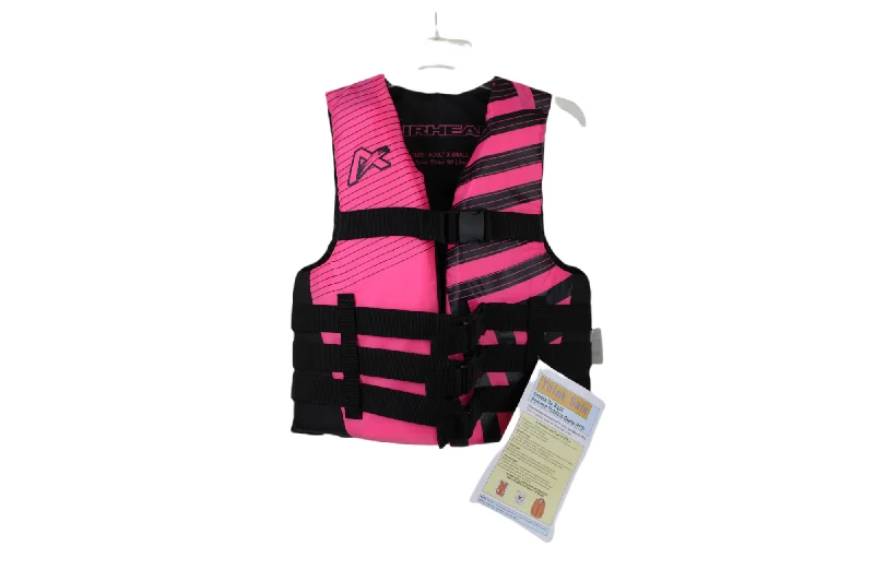 NEW Airhead Pink & Black Life Jacket | Adult XS Trench Coat Raincoat Waterproof Jacket NEW Airhead Pink & Black Life Jacket | Adult XS Trench Coat Raincoat Waterproof Jacket