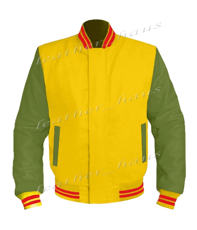 Original American Varsity Green Leather Sleeve Letterman College Baseball Women Wool Jackets #GRSL-RSTR-BZ V-Neck Jacket Boat Neck Jacket Square Neck Jacket Original American Varsity Green Leather Sleeve Letterman College Baseball Women Wool Jackets #GRSL-RSTR-BZ V-Neck Jacket Boat Neck Jacket Square Neck Jacket