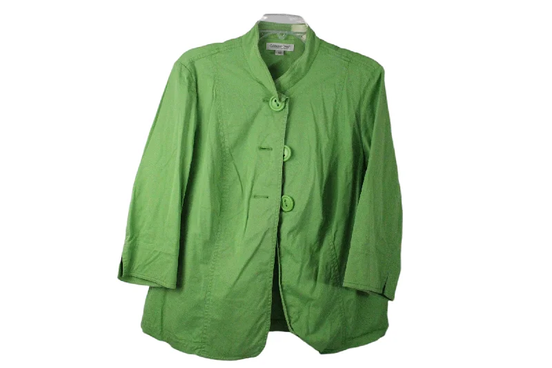 Coldwater Creek Green Jacket | 18W Insulated Jacket Fitted Jacket Loose Jacket