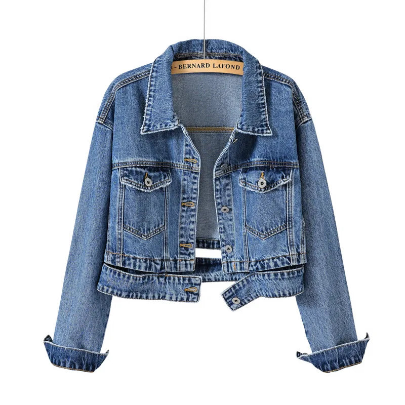 Spring Autumn Women Denim Jacket Casual Long Sleeve Coat Button Up Jackets Streetwear Outerwear Jeans Jackets Lace Jacket Ribbed Jacket Sequined Jacket Spring Autumn Women Denim Jacket Casual Long Sleeve Coat Button Up Jackets Streetwear Outerwear Jeans Jackets Lace Jacket Ribbed Jacket Sequined Jacket