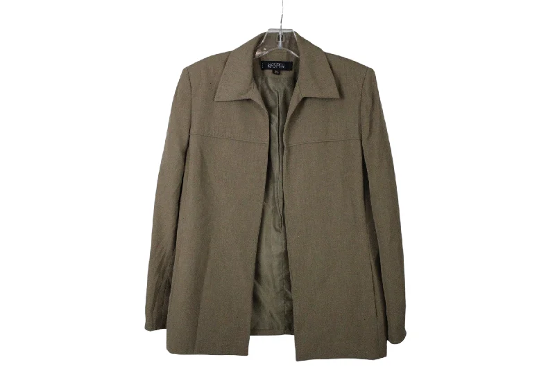 Kasper Brown Jacket | 10 Petite Rayon Jacket Velvet Jacket Corduroy Jacket