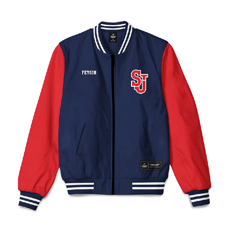 St. Johns - NCAA Women's Fencing : Nicole Feygin - Bomber Jacket Faux Fur Fabric Real Fur Fabric Shearling Fabric St. Johns - NCAA Women's Fencing : Nicole Feygin - Bomber Jacket Faux Fur Fabric Real Fur Fabric Shearling Fabric