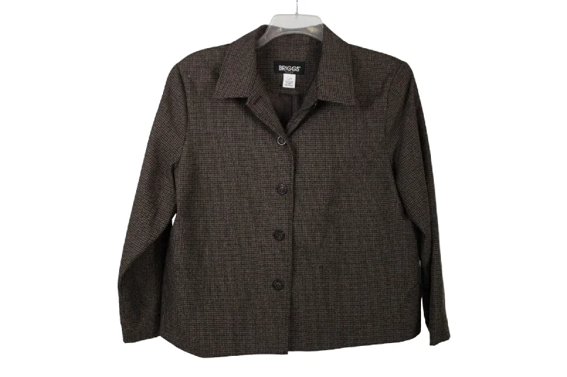 Briggs Brown Houndstooth Light Jacket | L Petite Mesh Jacket Canvas Jacket Denim Jacket Briggs Brown Houndstooth Light Jacket | L Petite Mesh Jacket Canvas Jacket Denim Jacket
