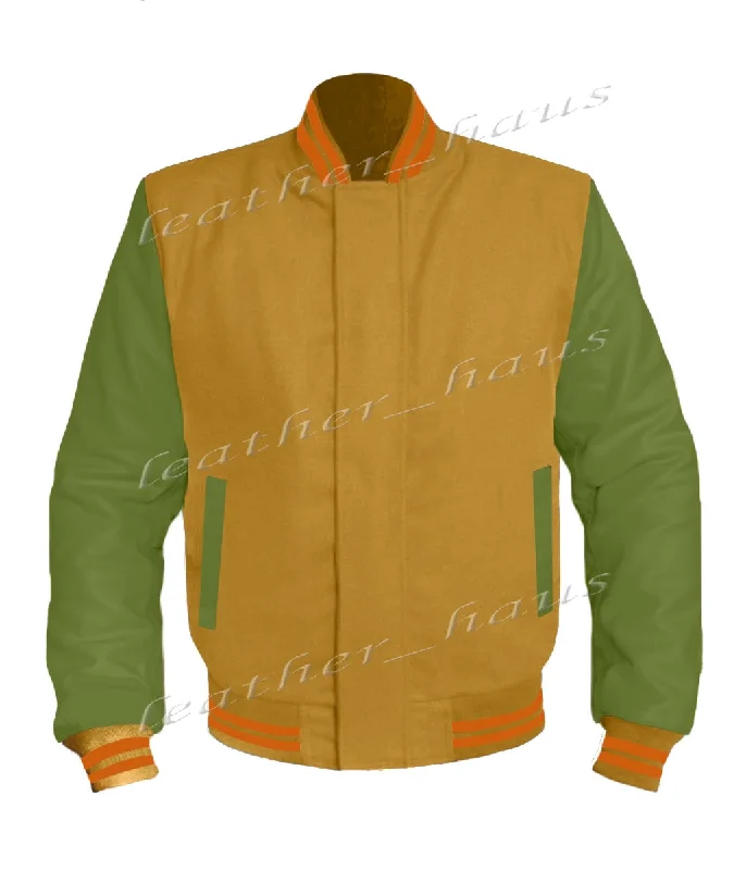 Original American Varsity Green Leather Sleeve Letterman College Baseball Women Wool Jackets #GRSL-ORSTR-BZ Toggled Jacket Drawstring Jacket Belted Jacket Original American Varsity Green Leather Sleeve Letterman College Baseball Women Wool Jackets #GRSL-ORSTR-BZ Toggled Jacket Drawstring Jacket Belted Jacket