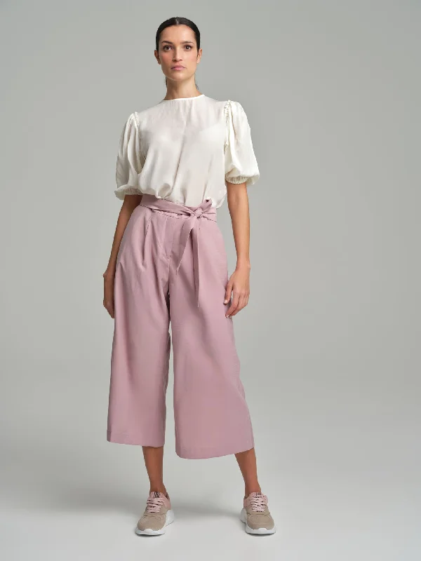 Tie belt loose trousers Trousers practical easy-care