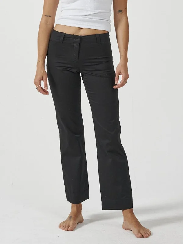 Brit Pant - Black Cozy Fitted Pants