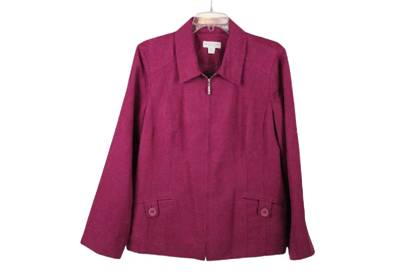 Appleseed's Petite Pink Suede Finish Jacket | 14 Petite Chenille Fabric Brocade Fabric Lace Fabric Appleseed's Petite Pink Suede Finish Jacket | 14 Petite Chenille Fabric Brocade Fabric Lace Fabric