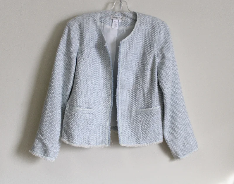 Coldwater Creek Blue Knit Jacket | S Anorak Shell Jacket Lightweight Jacket