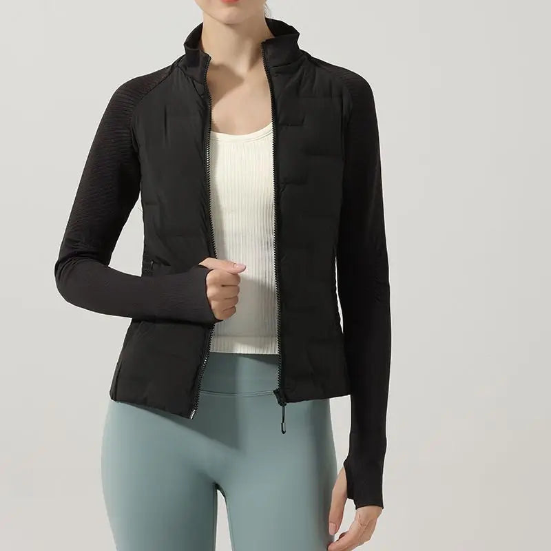Womens Equestrian Windproof and Lightweight Down Jacket Tiered Jacket Buttoned Jacket Zippered Jacket Womens Equestrian Windproof and Lightweight Down Jacket Tiered Jacket Buttoned Jacket Zippered Jacket