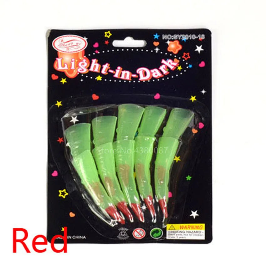 Red fake nails