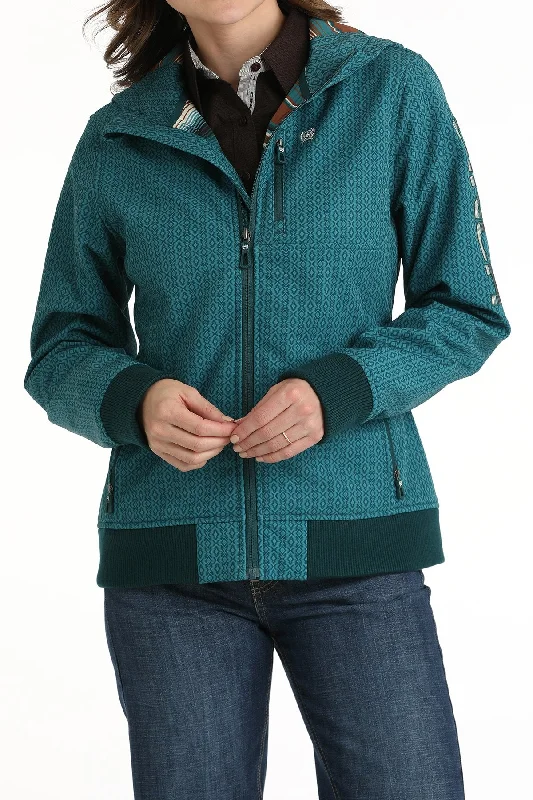 Women's Cinch Teal Bonded Hooded Jacket Striped Jacket Polka Dot Jacket Floral Jacket Women's Cinch Teal Bonded Hooded Jacket Striped Jacket Polka Dot Jacket Floral Jacket