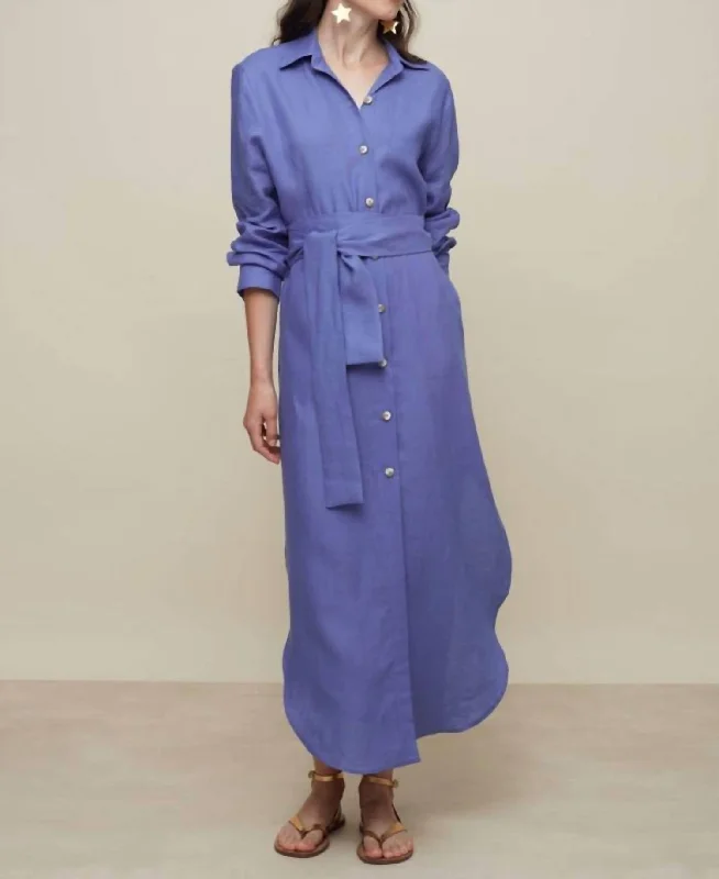 Positano Long Dress In Blue