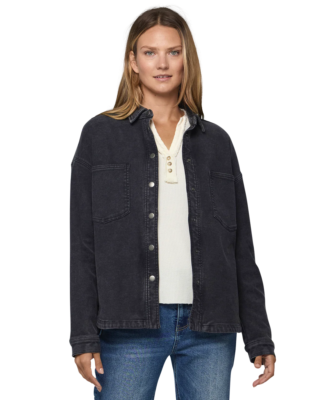 Women's Flag & Anthem Ravenna Shirt Jacket Fleece Fabric Down Fabric Feather Fabric