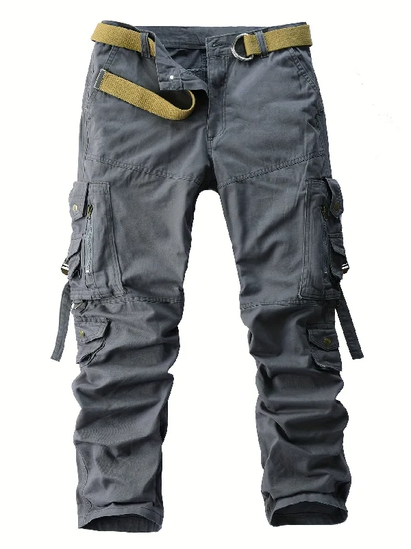 Men's Vintage Heavy-Duty Cotton Cargo Pants, Casual Mid-Waist Regular Length, Multiple Pockets, Non-Stretch Solid Color, Zipper Fly, Loose Fit All-Season Work Trousers Trousers stylish modern Men's Vintage Heavy-Duty Cotton Cargo Pants, Casual Mid-Waist Regular Length, Multiple Pockets, Non-Stretch Solid Color, Zipper Fly, Loose Fit All-Season Work Trousers Trousers stylish modern