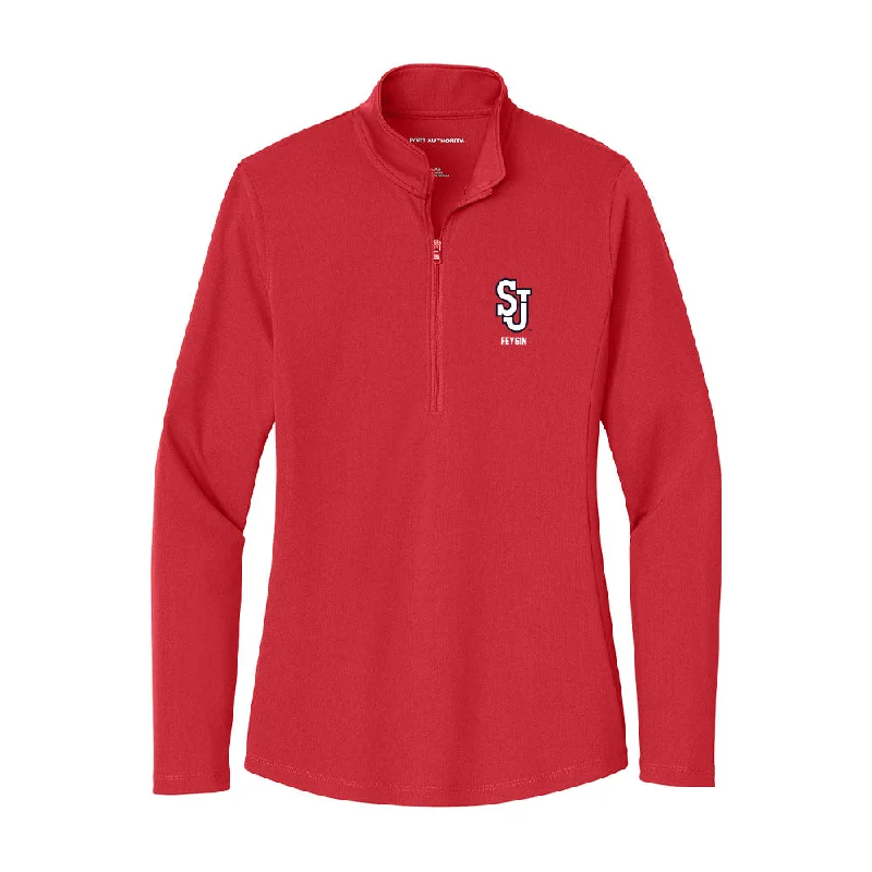St. Johns - NCAA Women's Fencing : Nicole Feygin - Women's Lightweight Quarter Zip Jacket Zippered Jacket Buttoned Jacket Snapped Jacket St. Johns - NCAA Women's Fencing : Nicole Feygin - Women's Lightweight Quarter Zip Jacket Zippered Jacket Buttoned Jacket Snapped Jacket