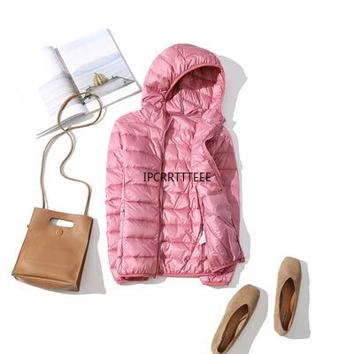 Pink hooded