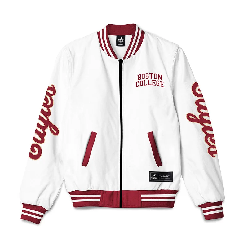 Boston College - NCAA Women's Fencing : Laura Fekete - Bomber Jacket Nylon Jacket Polyester Jacket Spandex Jacket Boston College - NCAA Women's Fencing : Laura Fekete - Bomber Jacket Nylon Jacket Polyester Jacket Spandex Jacket