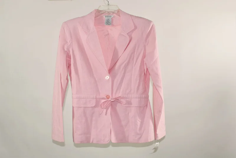 George Stretch Pink Linen Jacket | Size 6 Herringbone Jacket Houndstooth Jacket Plaid Jacket George Stretch Pink Linen Jacket | Size 6 Herringbone Jacket Houndstooth Jacket Plaid Jacket