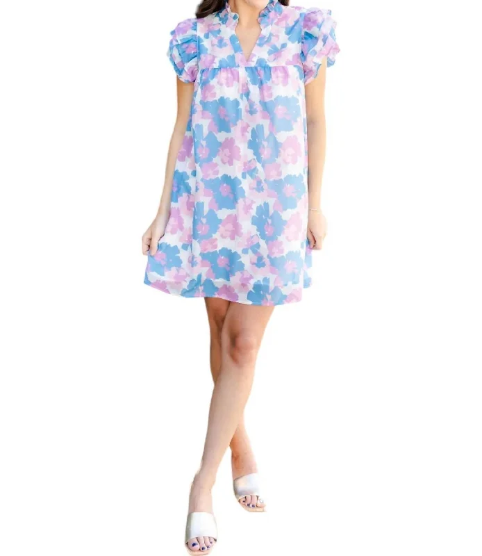 Scarlet Dress In Primrose Blue