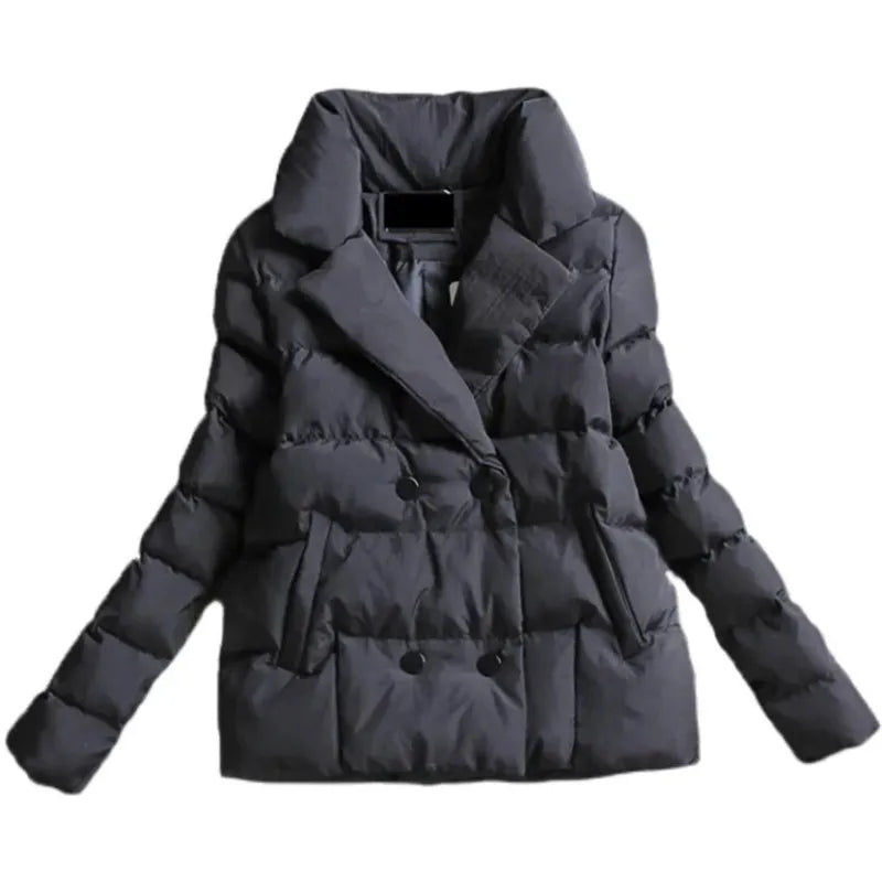 Autumn Winter Down Cotton-Padded Jacket Women 2023 New Short Fashion Suit Collar Outerwear Pure Colour Long Sleeve Coat Female Stand-Up Collar Roll-Neck Collar Turtle Neck Autumn Winter Down Cotton-Padded Jacket Women 2023 New Short Fashion Suit Collar Outerwear Pure Colour Long Sleeve Coat Female Stand-Up Collar Roll-Neck Collar Turtle Neck