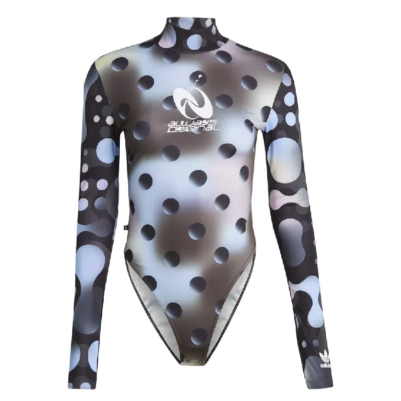 adidas - Women's Allover Print Bodysuit (H49673) Comfortable Bodysuit for Layering