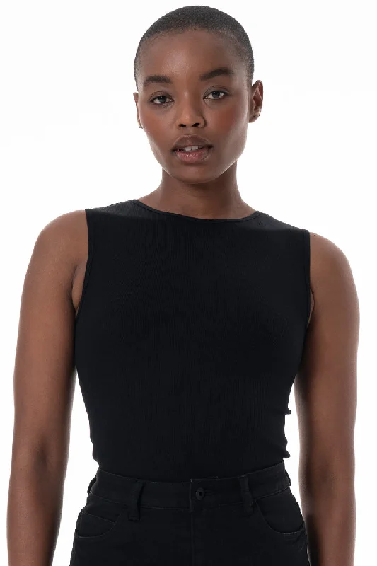 Seamless Bodysuit _ 145791 _ Black Cozy Stretch Bodysuit