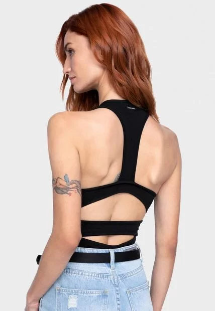 Fashion Necklace  Bodysuit - ONA SAEZ Trendy Activewear Bodysuit